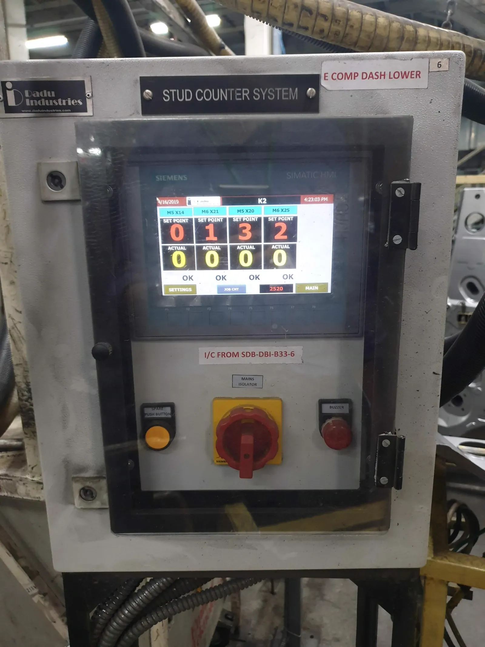 LCA stud counter and error proofing system