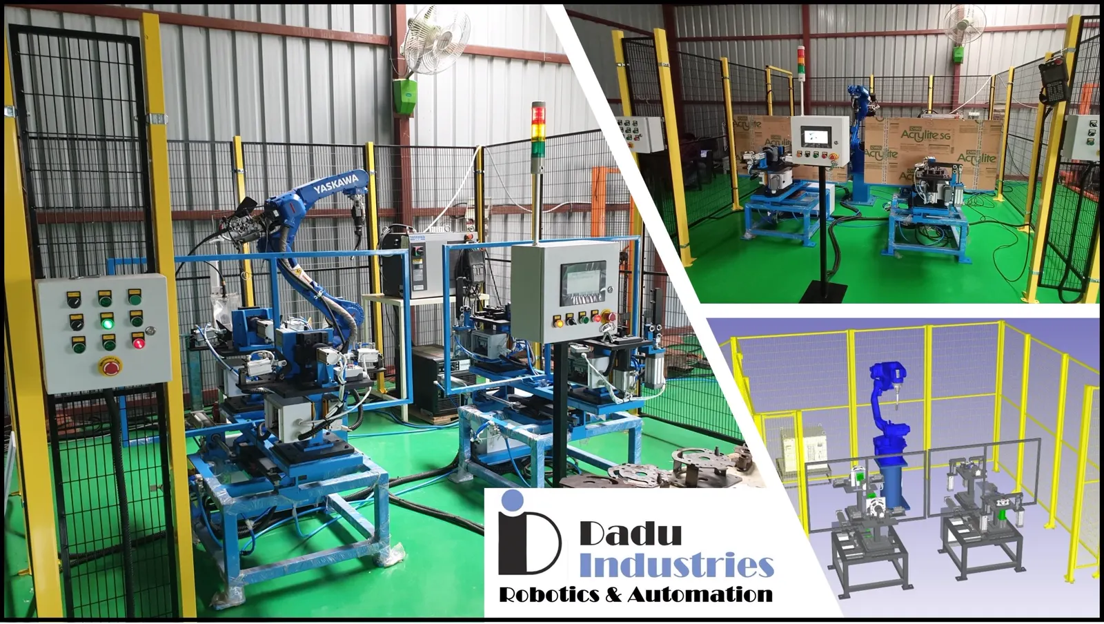 Robotic arc welding cell for breaker components